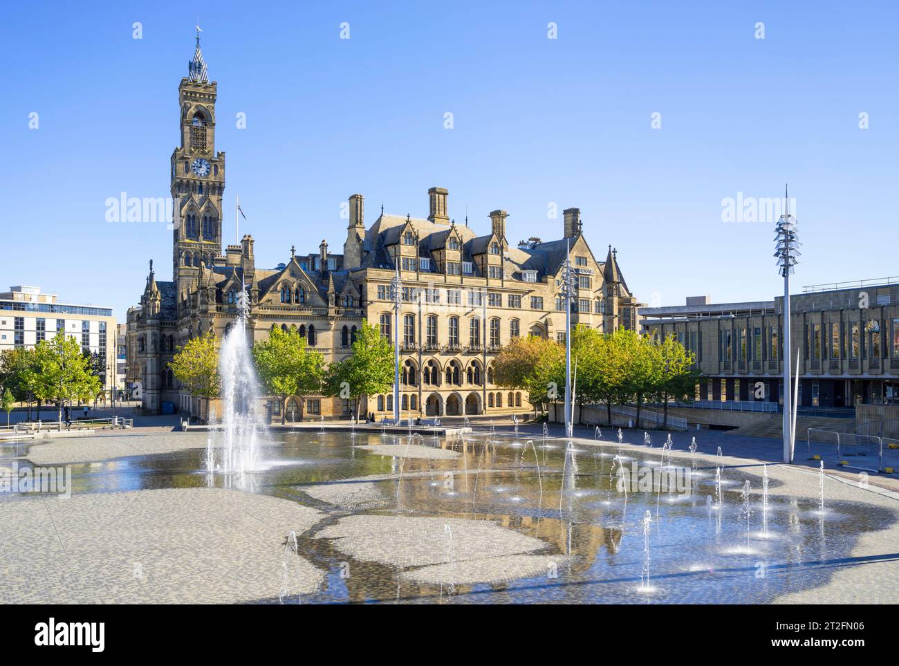 Bradford Town Hall Clock Tower Or Bradford City Hall In Bradford City 