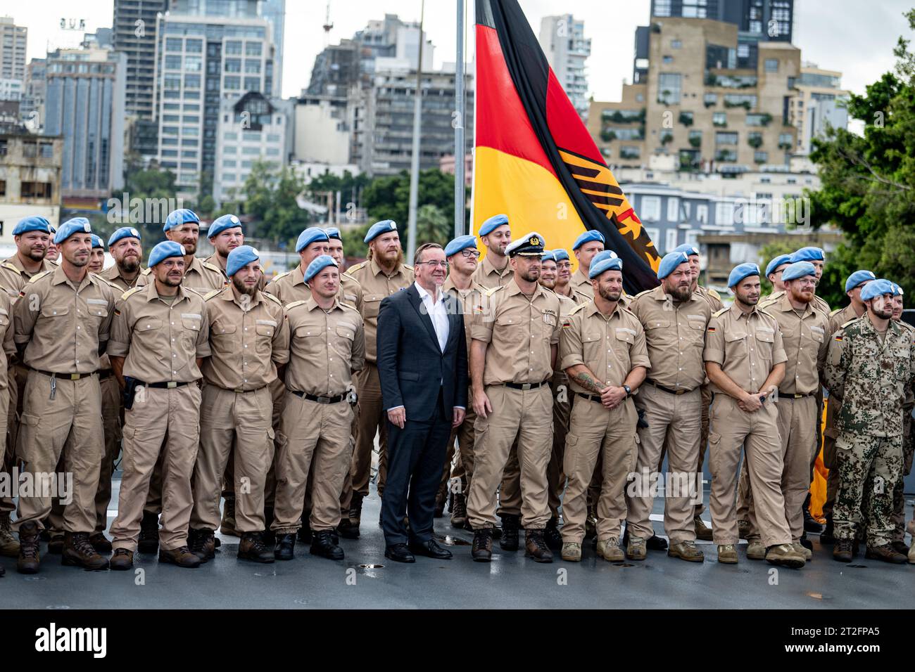 Beirut, Lebanon. 19th Oct, 2023. Boris Pistorius (M, SPD), Federal