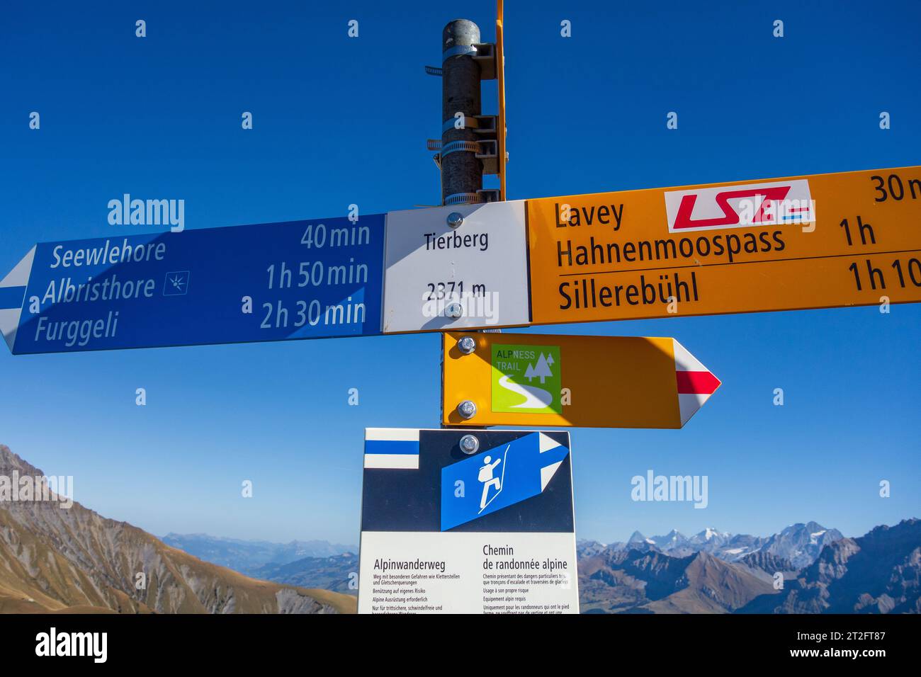 hiking in switzerland autumn time Stock Photo - Alamy