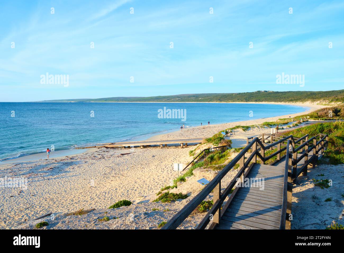 A view across Hamelin Bay in late afternoon light in the south-west region of Western Australia. Stock Photo