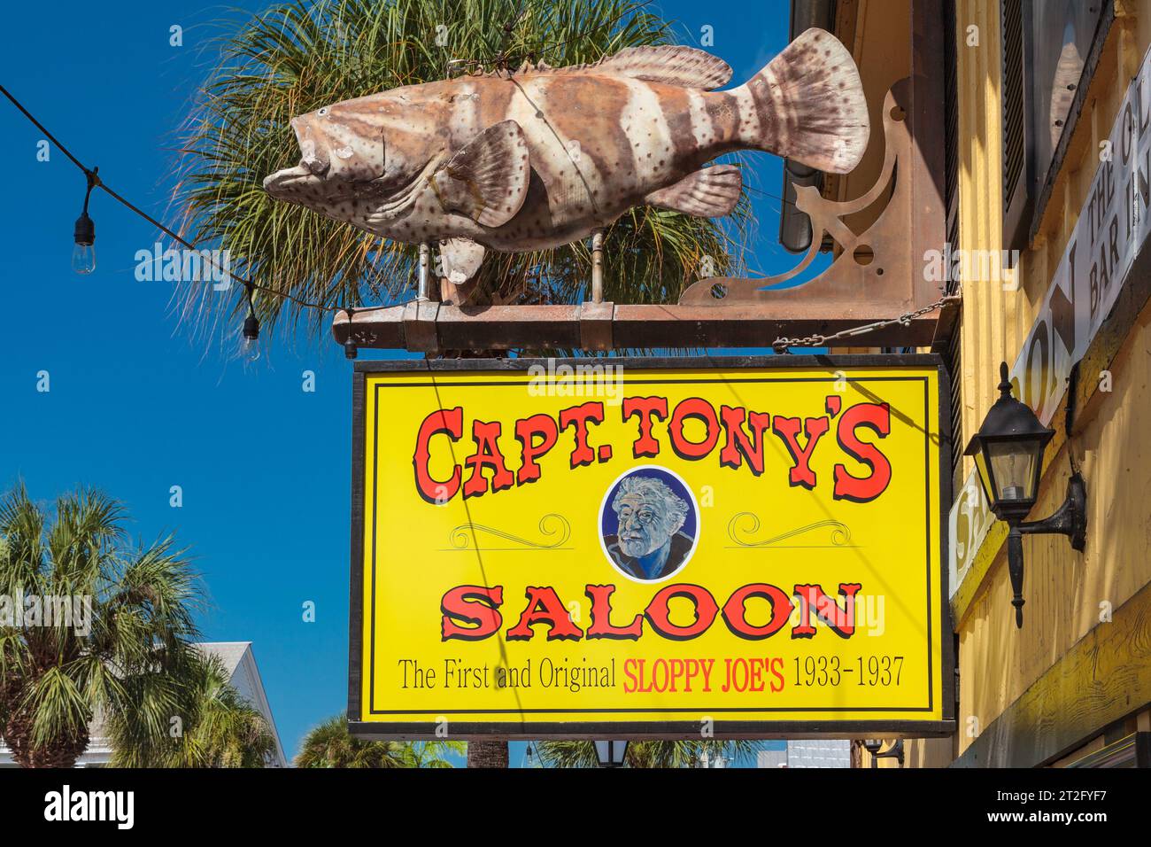 Captain (Capt.) Tony's Saloon, the original location of Sloppy Joe's, and reputedly the oldest bar in Key West, Florida, USA Stock Photo