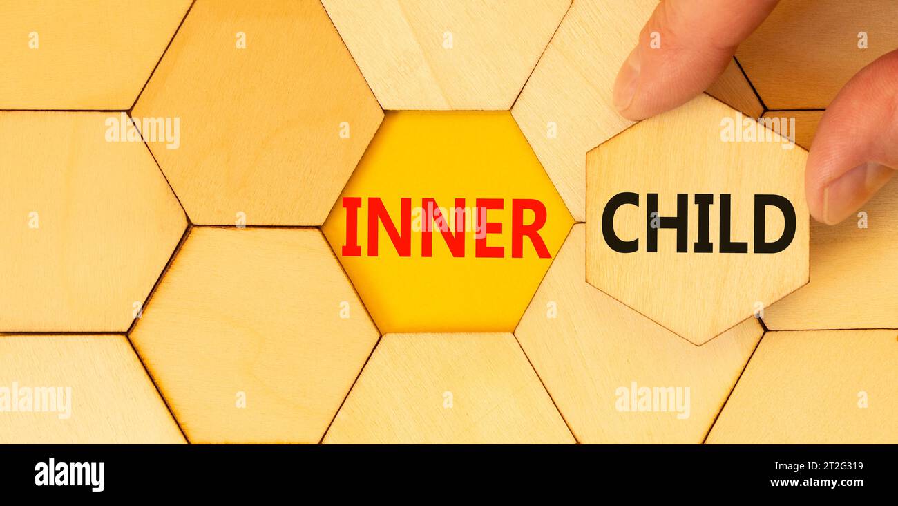 Inner child symbol. Concept words Inner child on beautiful wooden ...