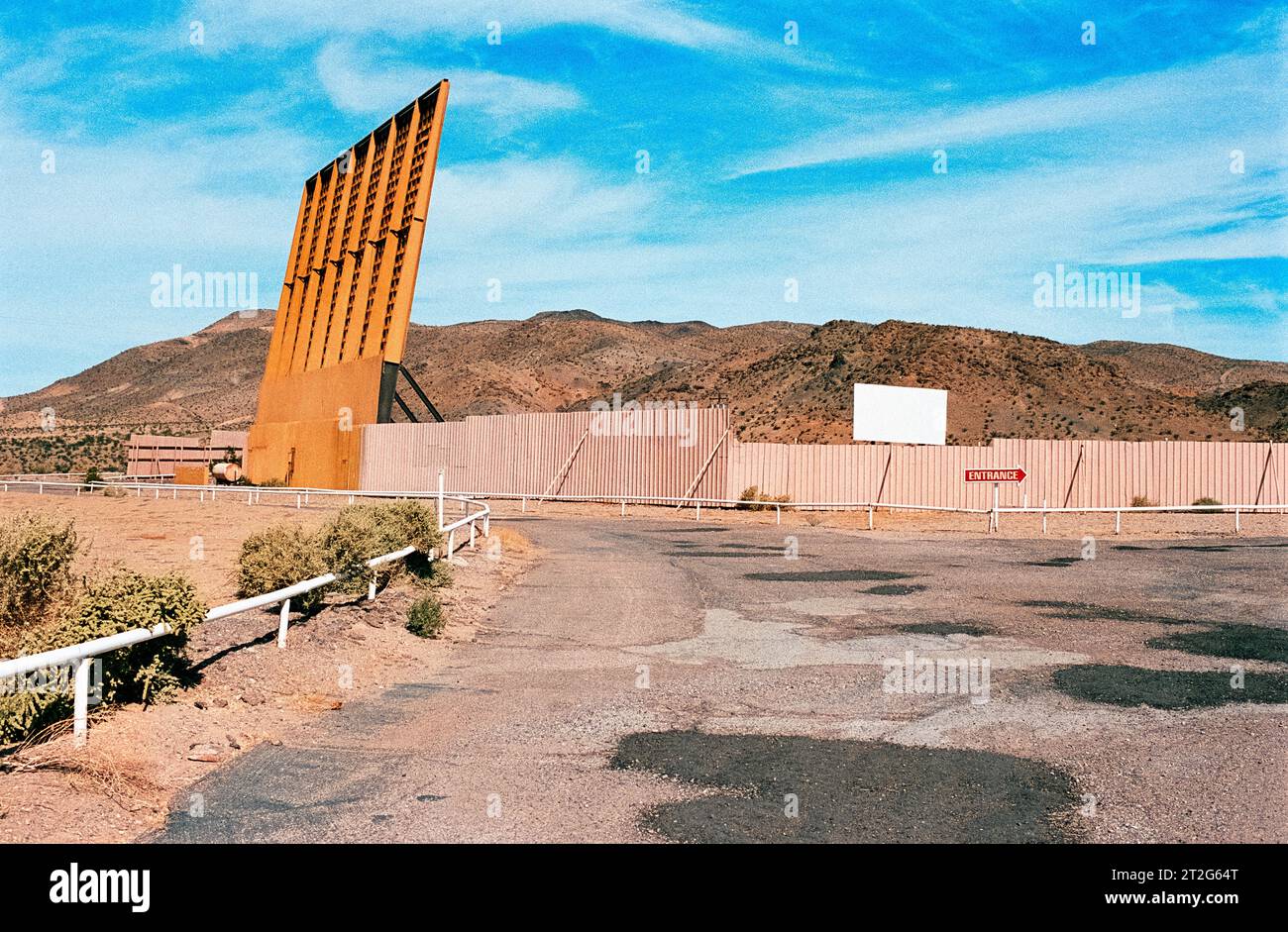 Drive in movie theater, Barstow, California Stock Photo Alamy