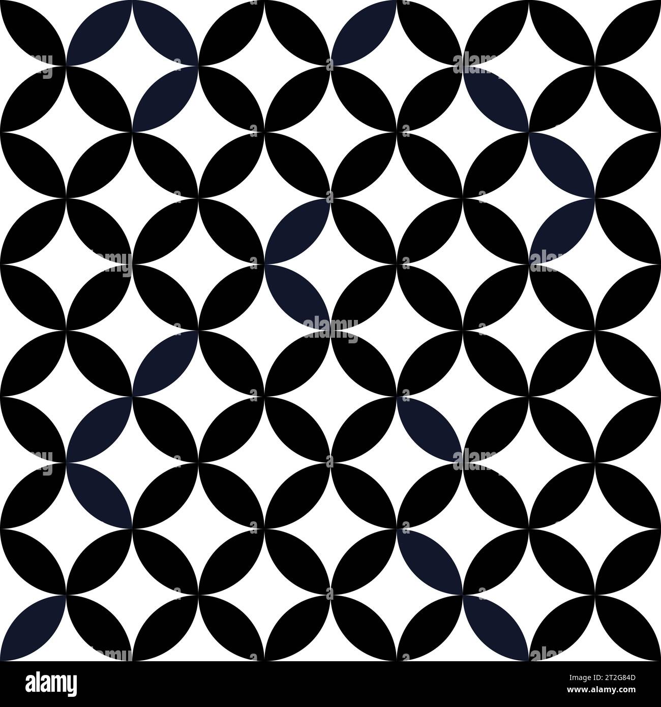 Simple geometric pattern. Overlapping circles and ovals abstract retro fashion texture. Seamless pattern. Stock Vector