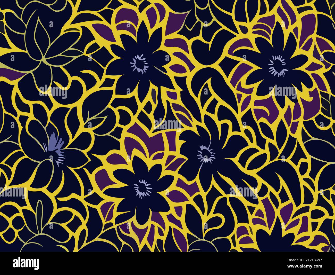 "A mesmerizing display of abstract floral patterns created using vector