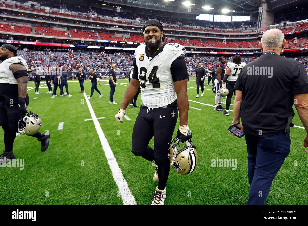 New Orleans Saints defensive end Cameron Jordan (94) reacts after an ...