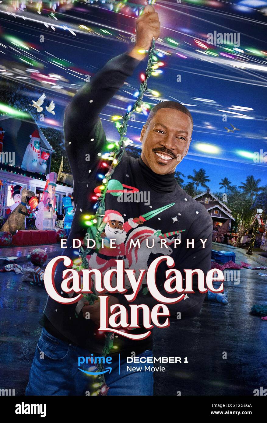CANDY CANE LANE, US poster, Eddie Murphy, 2023. © Amazon Prime Video