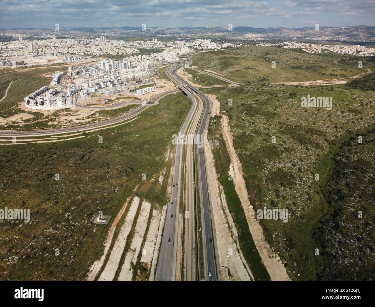 Aerial view trees near rail hi-res stock photography and images - Alamy
