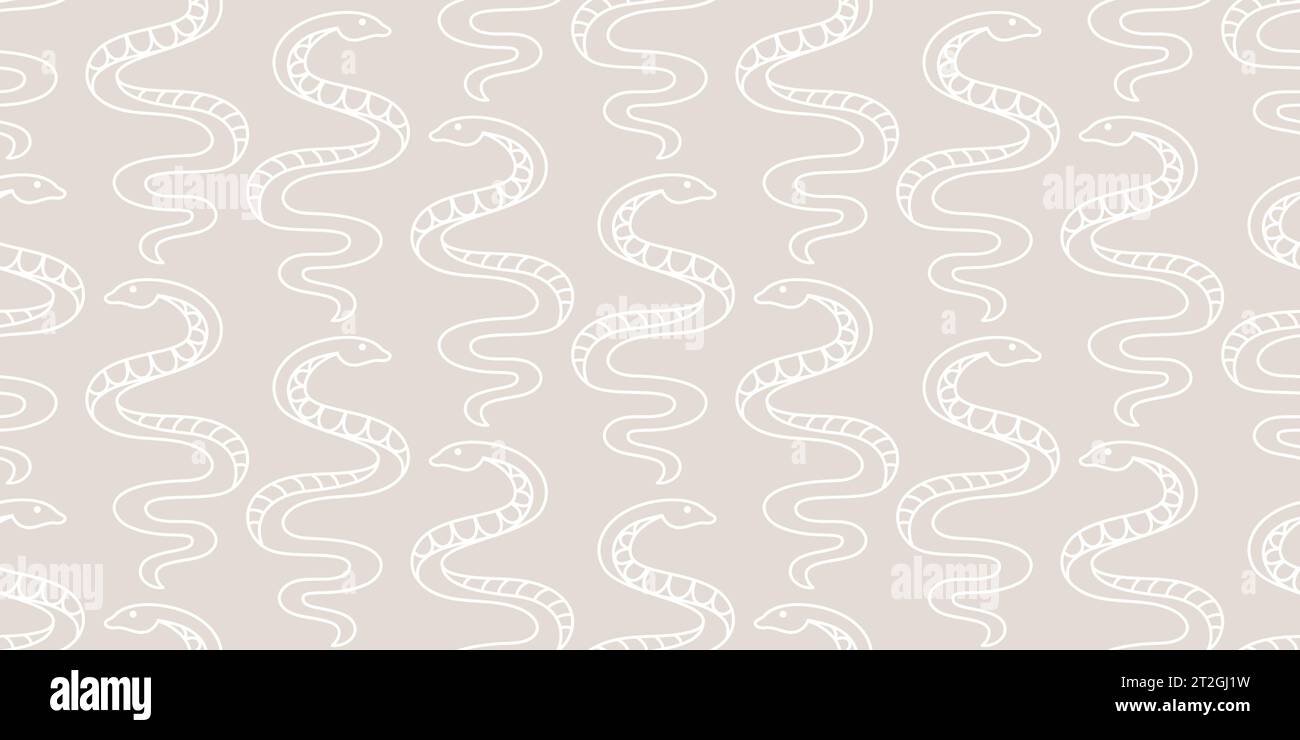 Boho Snakes Seamless pattern. Mystical background Stock Vector