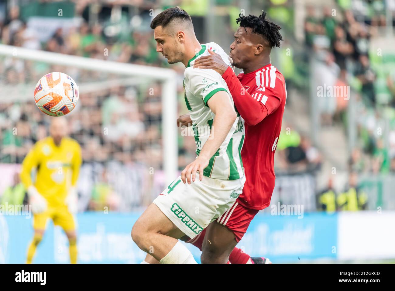 Budapest, Hungary May 20, 2023. Debrecen midfielder Hamzat Ojediran