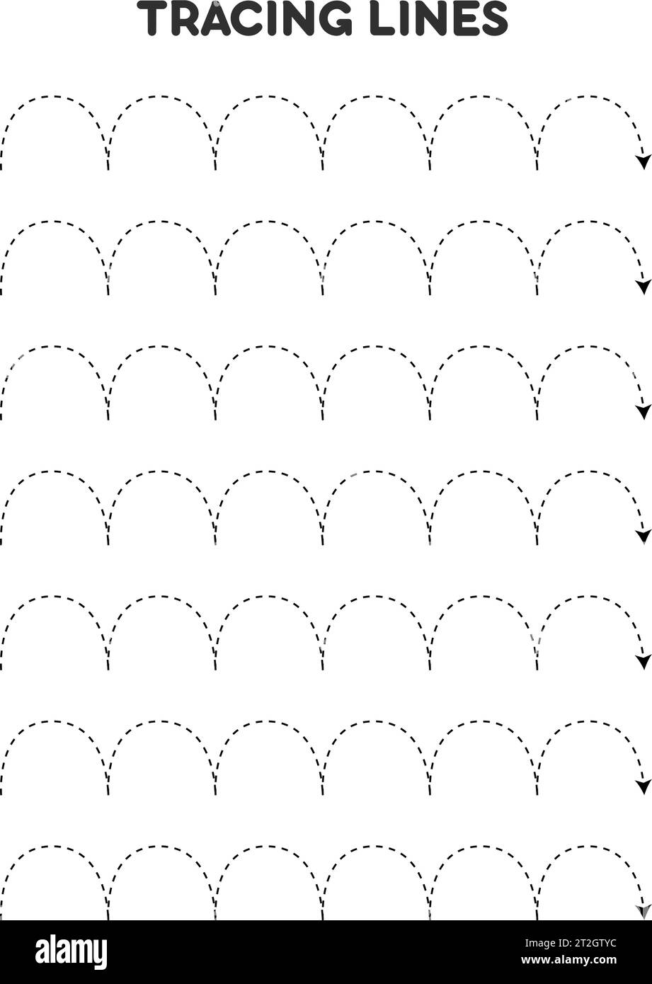 tracing-lines-worksheets-for-kids-preschool-education-stock-vector