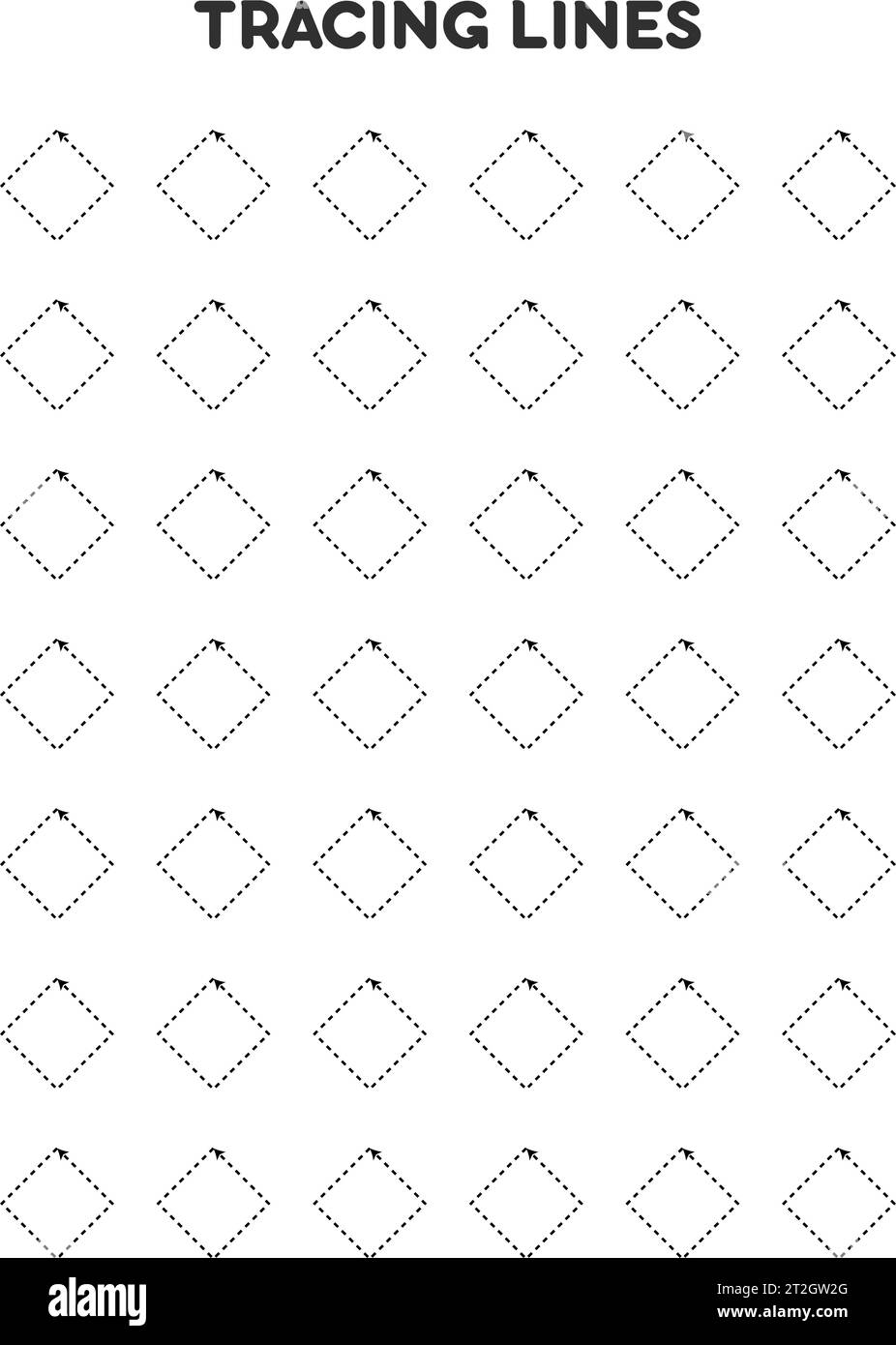 tracing-lines-worksheets-for-kids-preschool-education-stock-vector