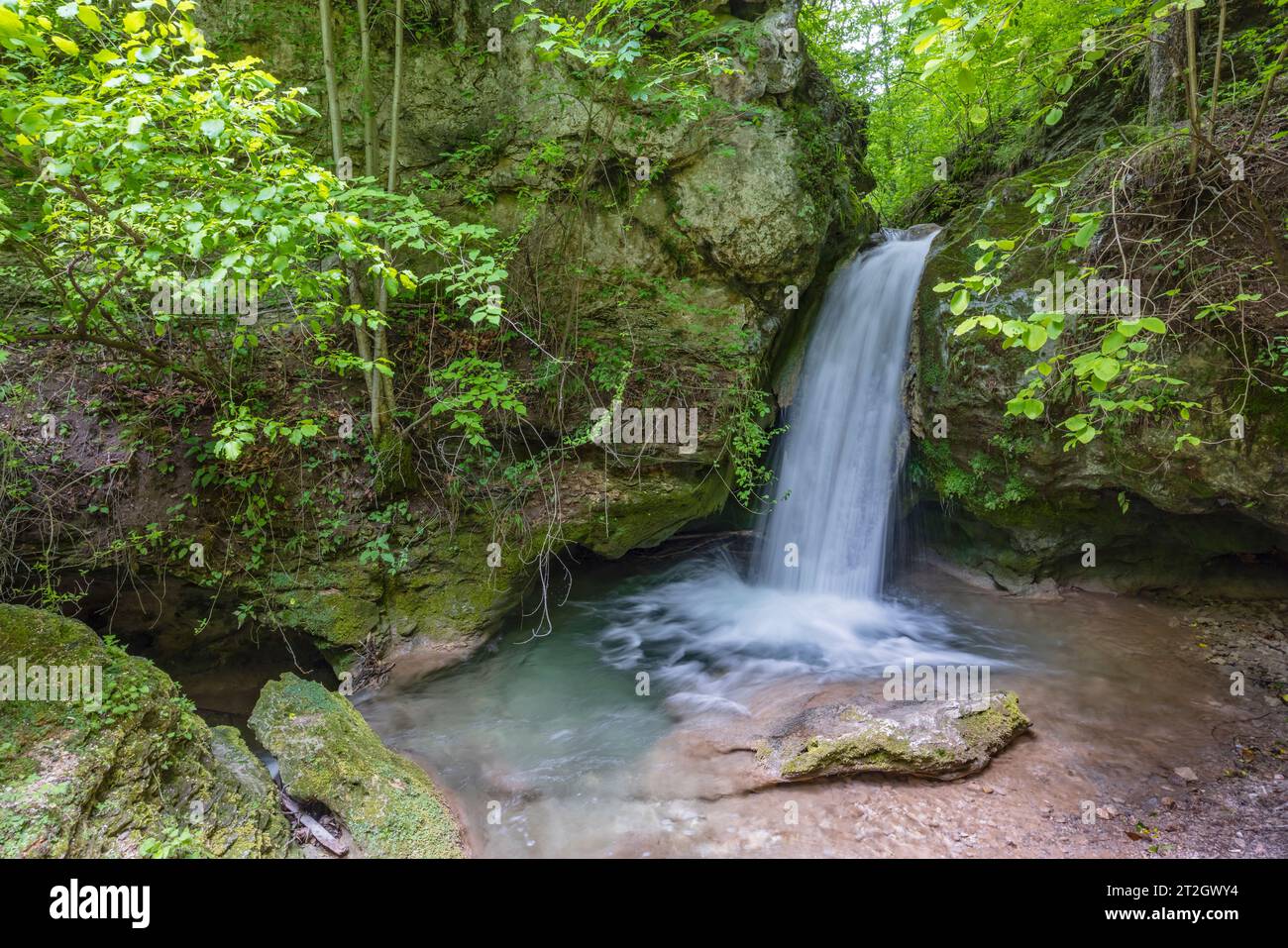 Hajsky waterfall, National Park Slovak Paradise, Slovakia Stock Photo