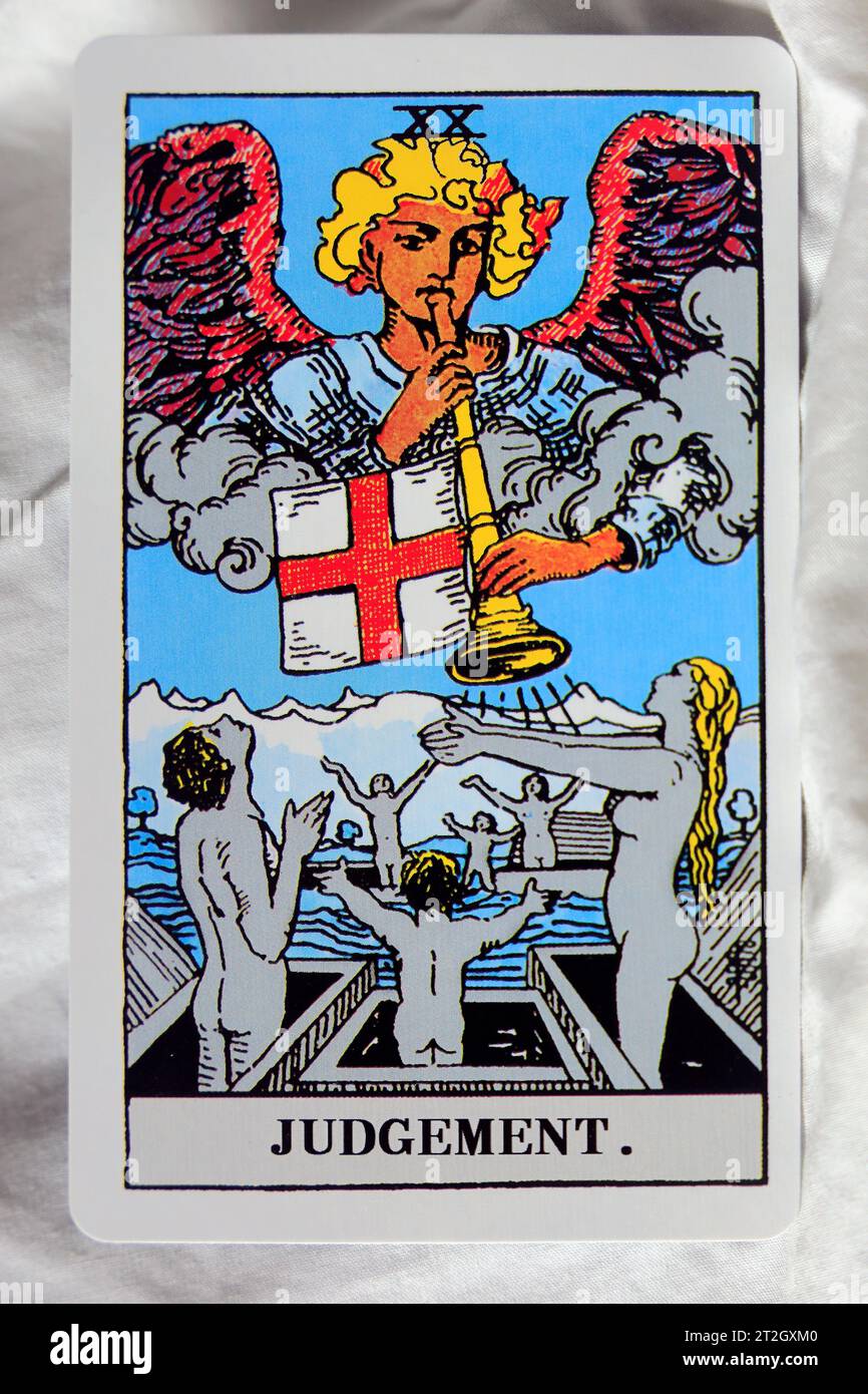 Judgement - Individual Tarot card. Stock Photo