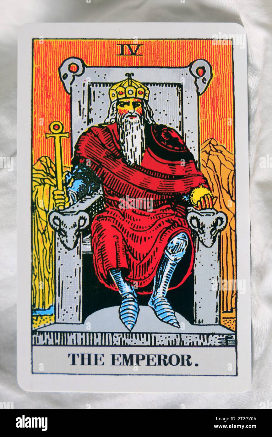 The Emperor - Individual Tarot card. Stock Photo