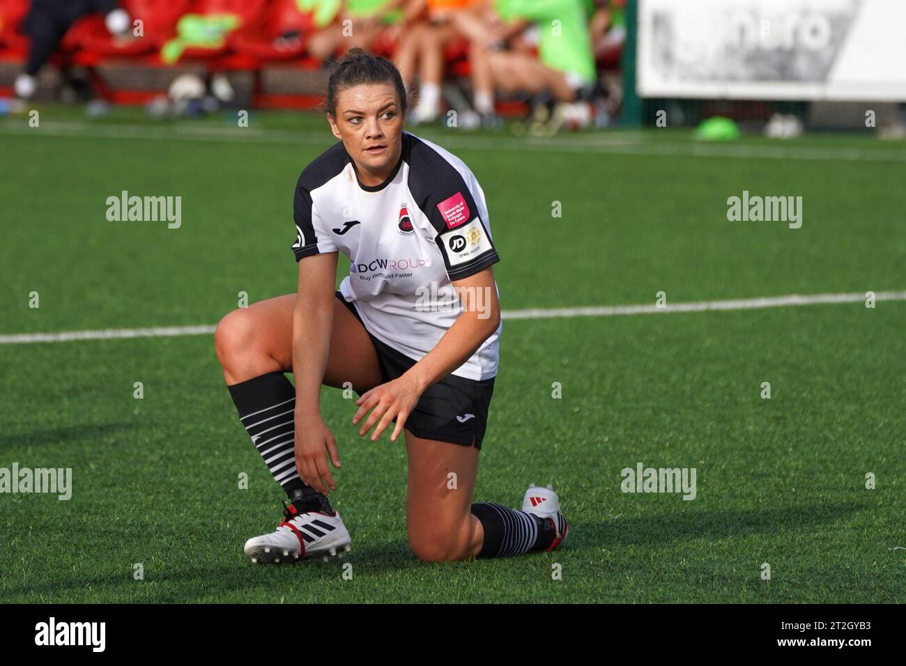 Nia Jones (Wales Football, Wales Netball)  making her debut for Pontypridd United WFC Stock Photo