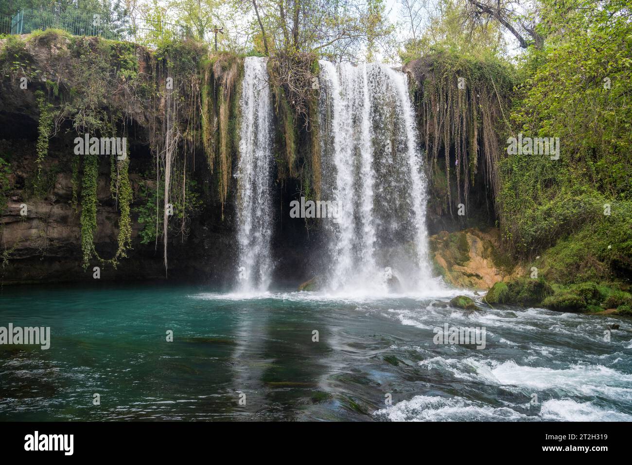 Upper Duden Waterfalls in Antalya, Turkey. Stock Photo