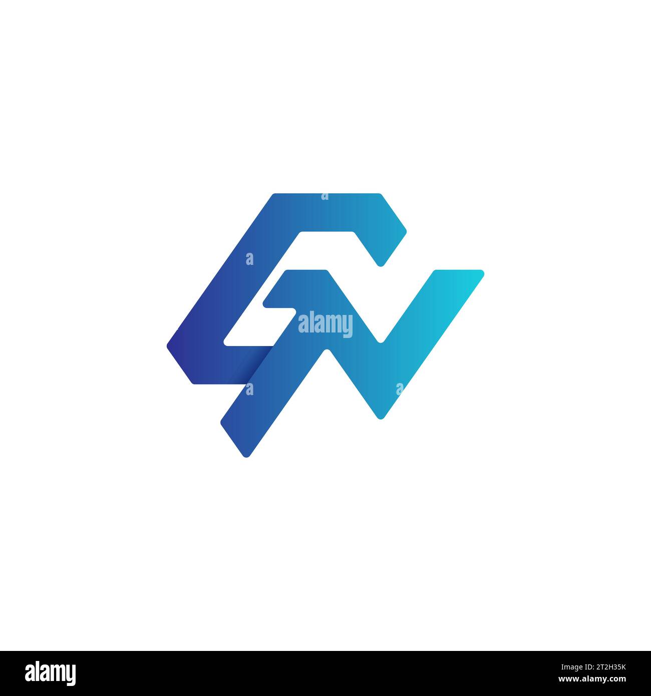 GN logo, GN Monogram, Initial GN Logo, Letter GN logo, Icon, Vector Stock Vector