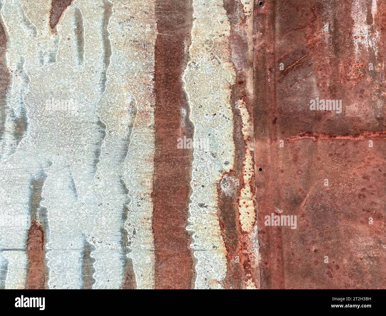 rusty, old, patchy texture. rust covered the metal door. signs of corrosion on the background. Stock Photo