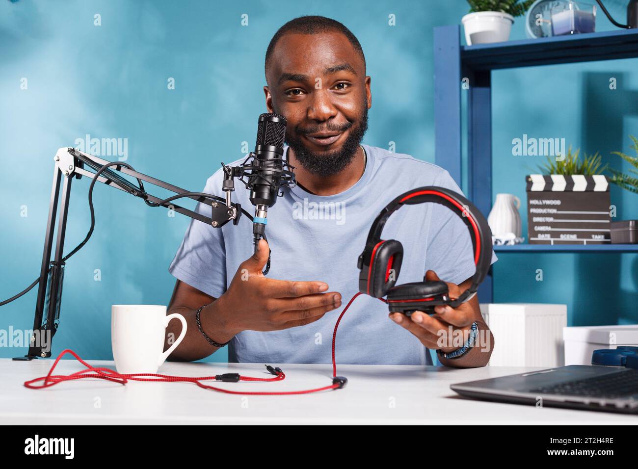 African american streamer reviewing hi-res stock photography and images ...