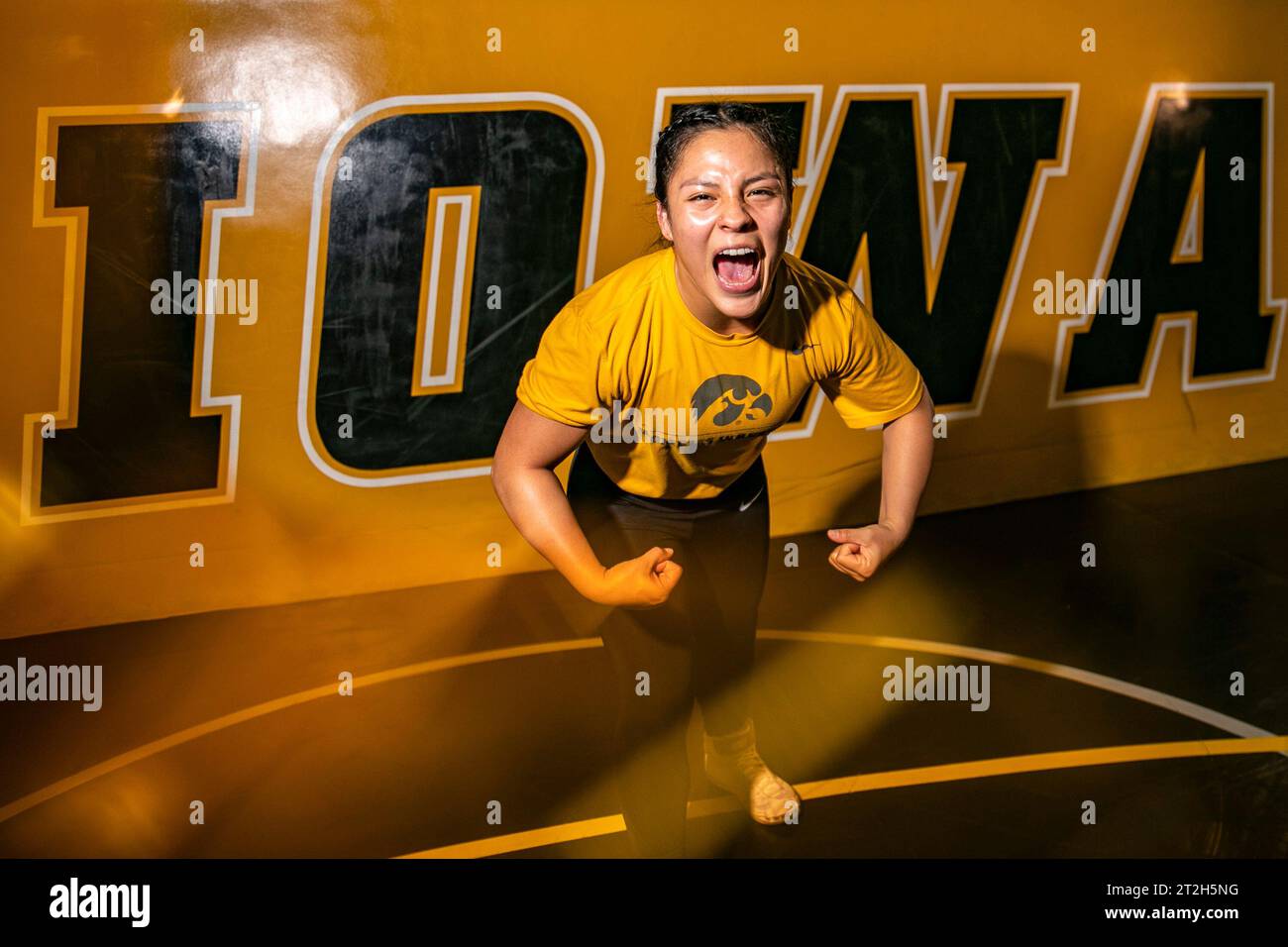 Iowa's Brianna Gonzalez poses for a portrait during the Hawkeyes women ...