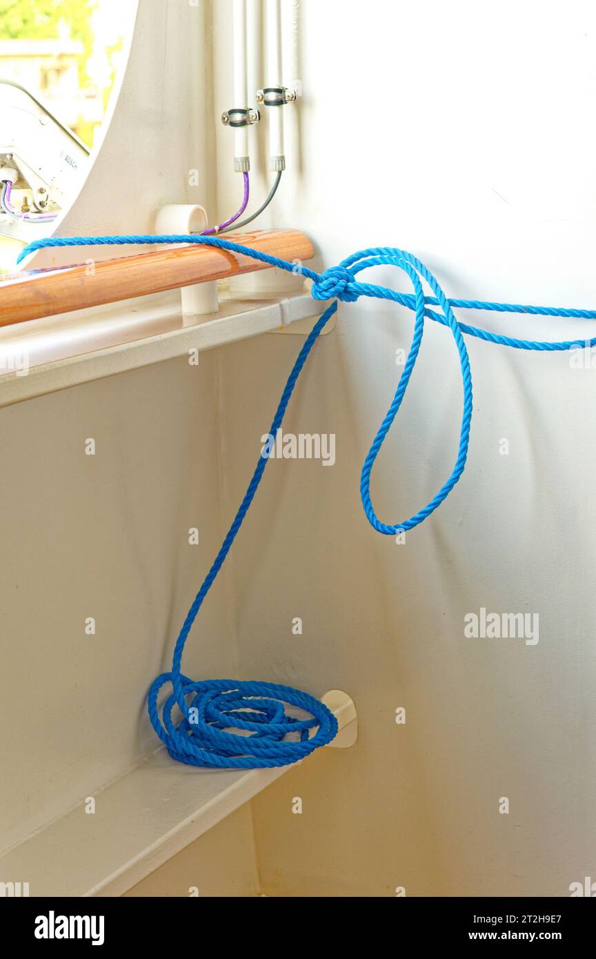 Blue Line on Ship Stock Photo - Alamy