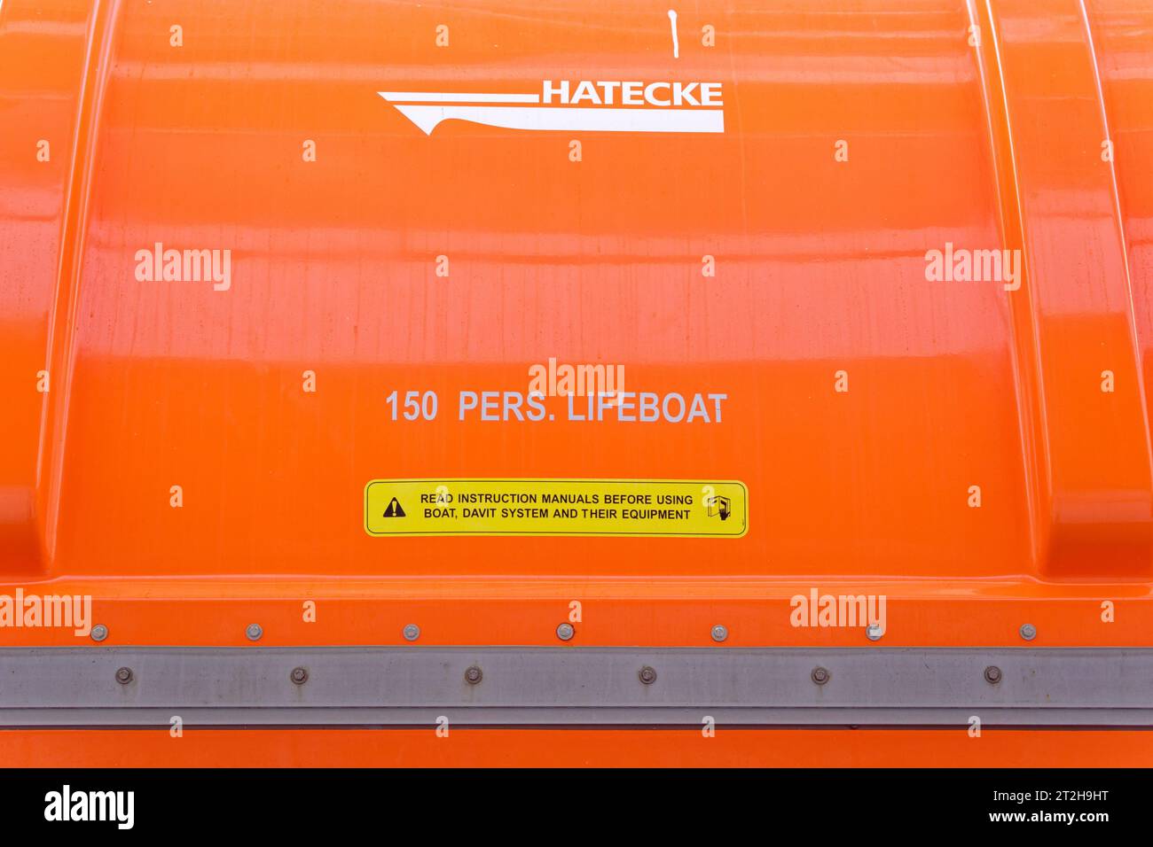 Life Boat Instructions Stock Photo Alamy