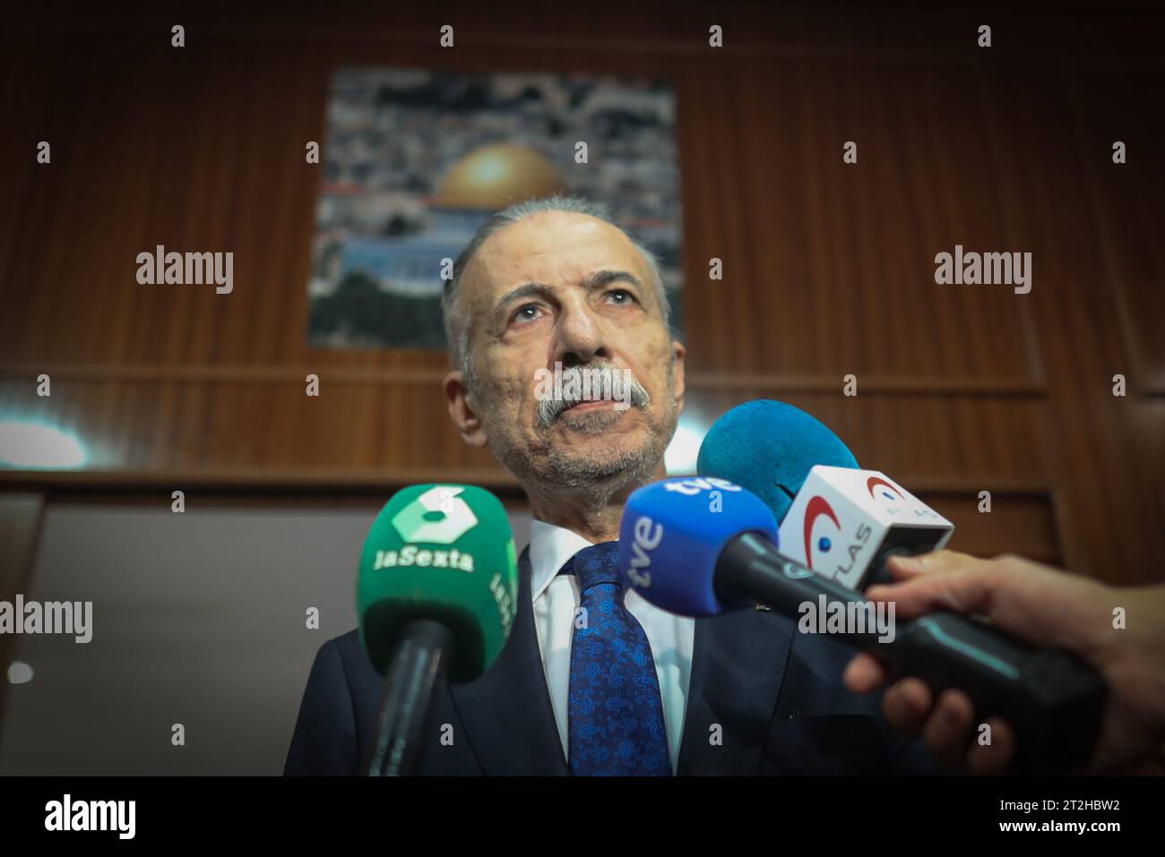 Madrid, Spain. 19th Oct, 2023. Husni Abdel Wahedl, ambassador of