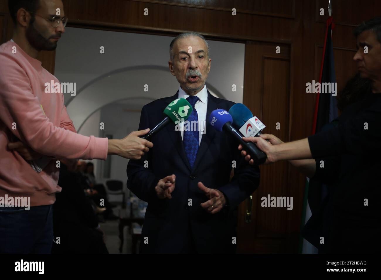 Madrid, Spain. 19th Oct, 2023. Husni Abdel Wahedl, ambassador of