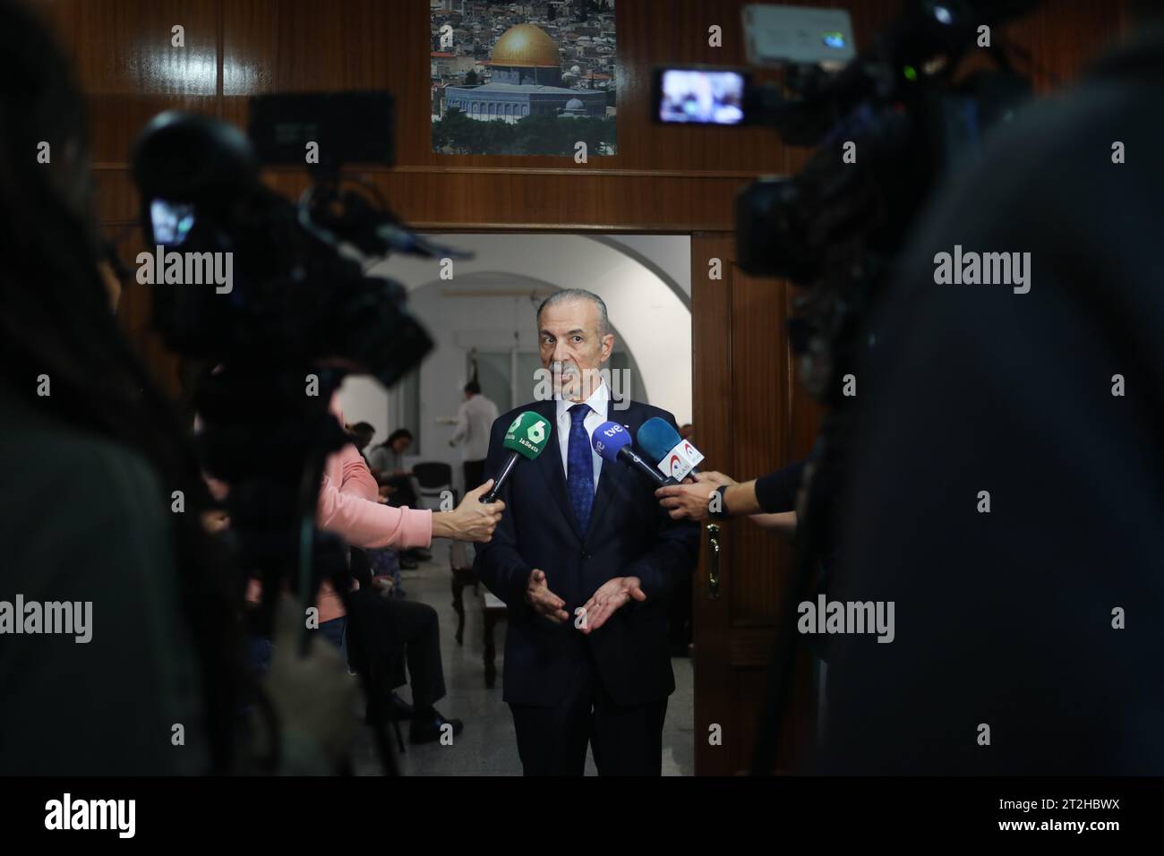 Madrid, Spain. 19th Oct, 2023. Husni Abdel Wahedl, ambassador of