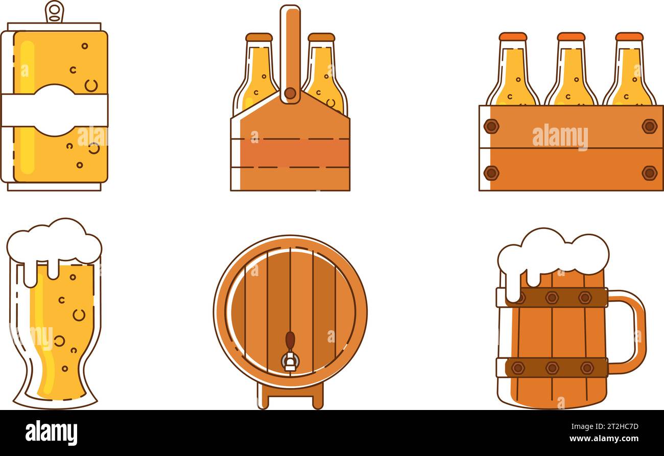 Set of colored beer icons Vector Stock Vector Image & Art - Alamy