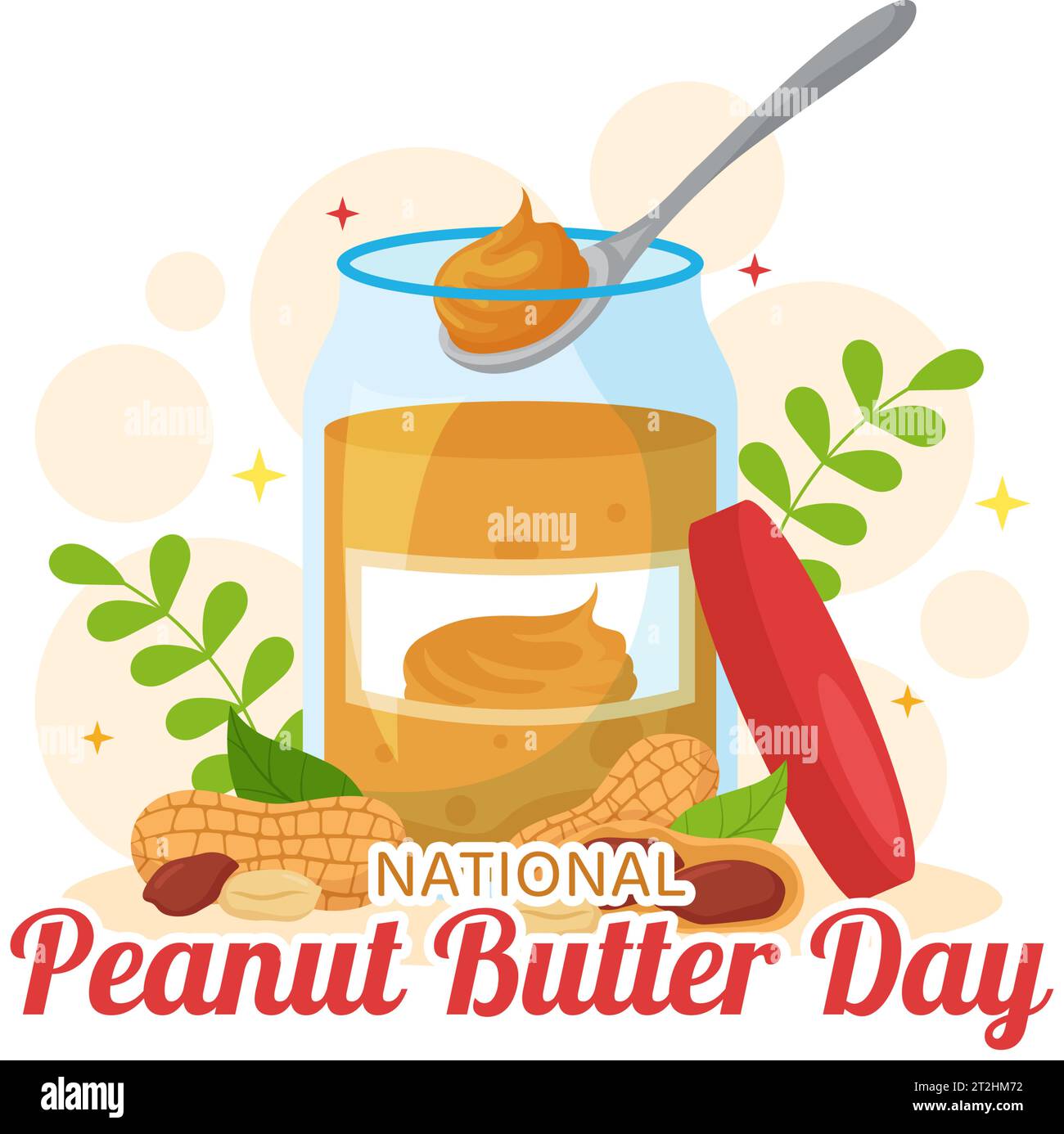 National Peanut Butter Day Vector Illustration on 24 January with Jar