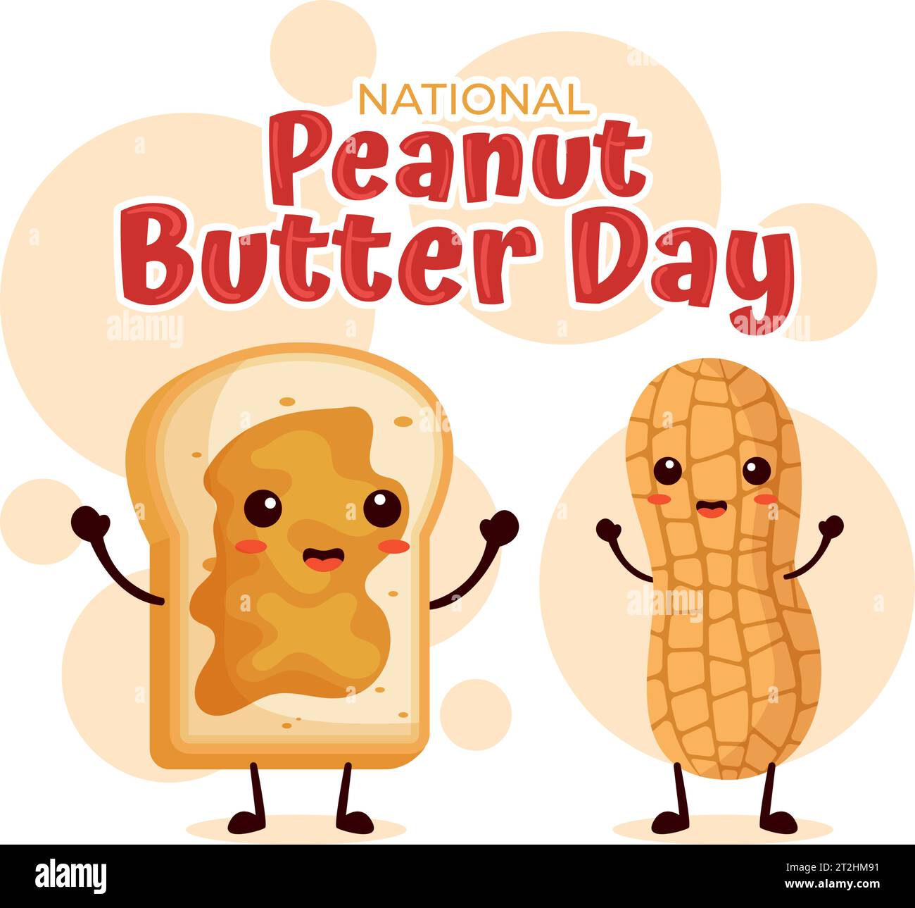 National Peanut Butter Day Vector Illustration on 24 January with Jar