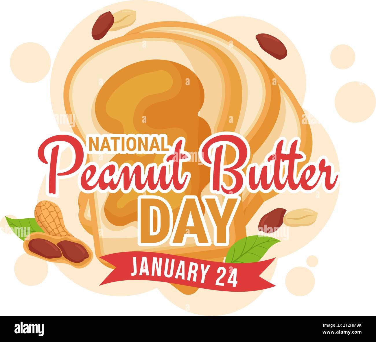 National Peanut Butter Day Vector Illustration on 24 January with Jar