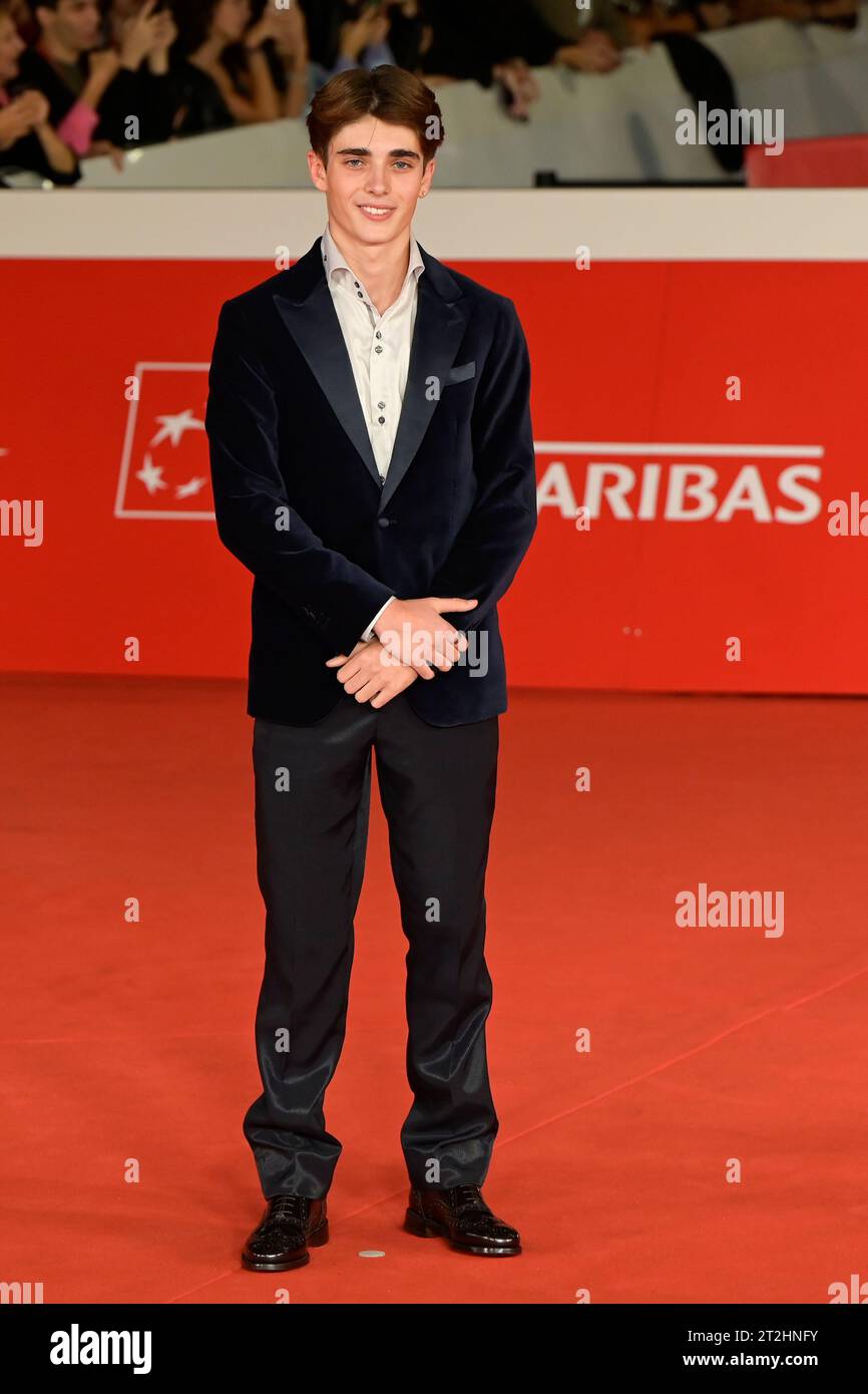 Rome, Italy. 19th Oct, 2023. Andrea Arru attends the red carpet of the movie Diabolik chi sei? at Rome Film Fest 2023 at Auditorium Parco della Musica. (Photo by Mario Cartelli/SOPA Images/Sipa USA) Credit: Sipa USA/Alamy Live News Stock Photo