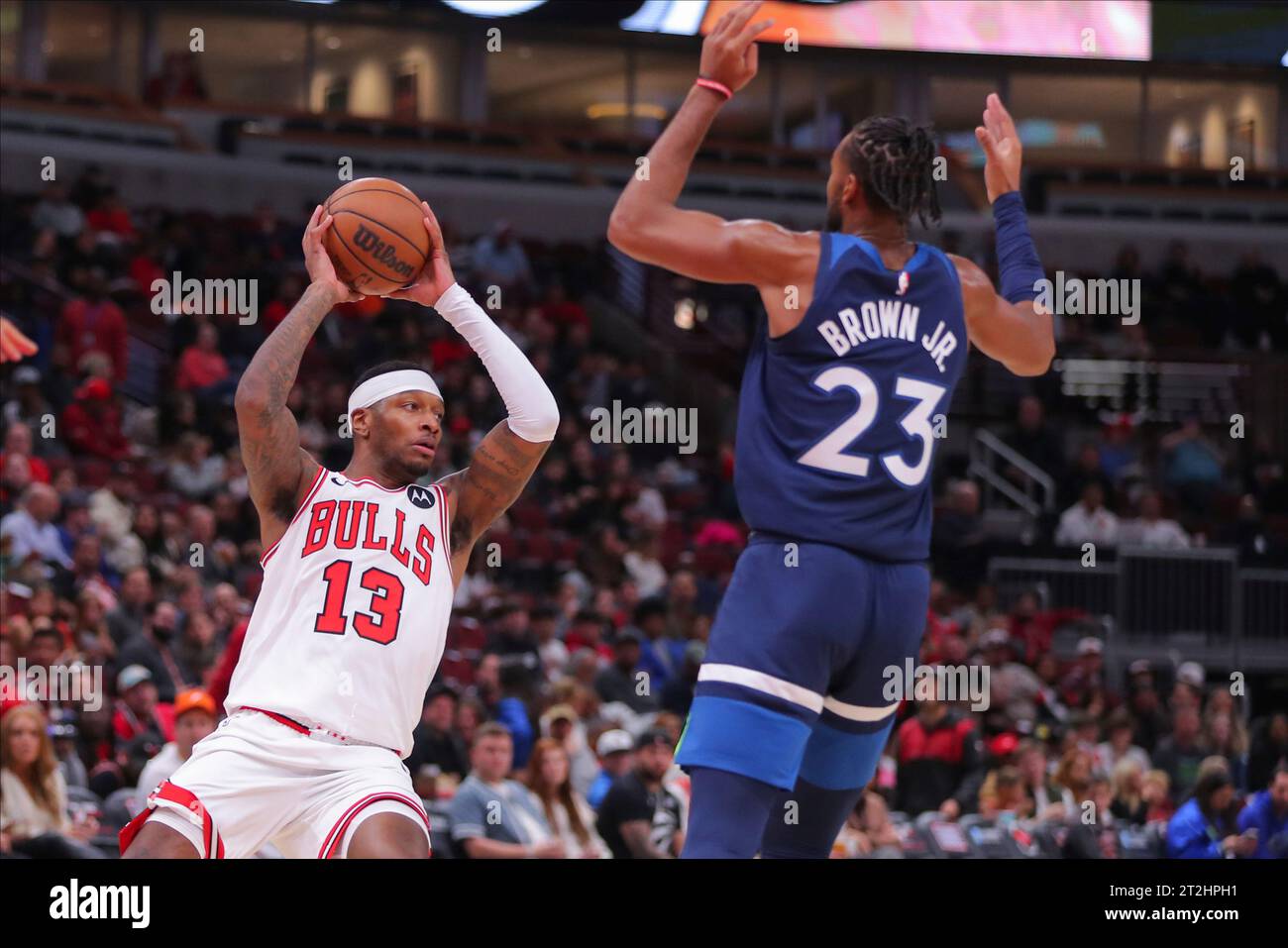 CHICAGO, IL - OCTOBER 19: Chicago Bulls forward Torrey Craig (13) looks ...