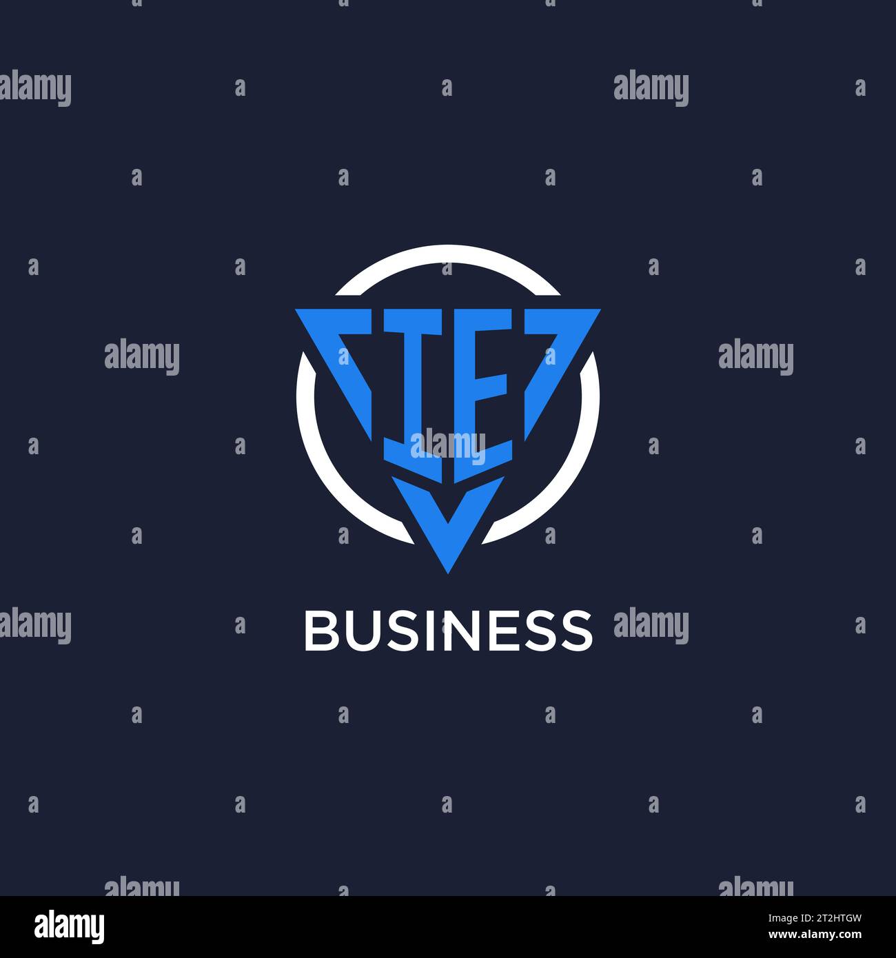 IE monogram logo with triangle shape and circle design vector Stock Vector
