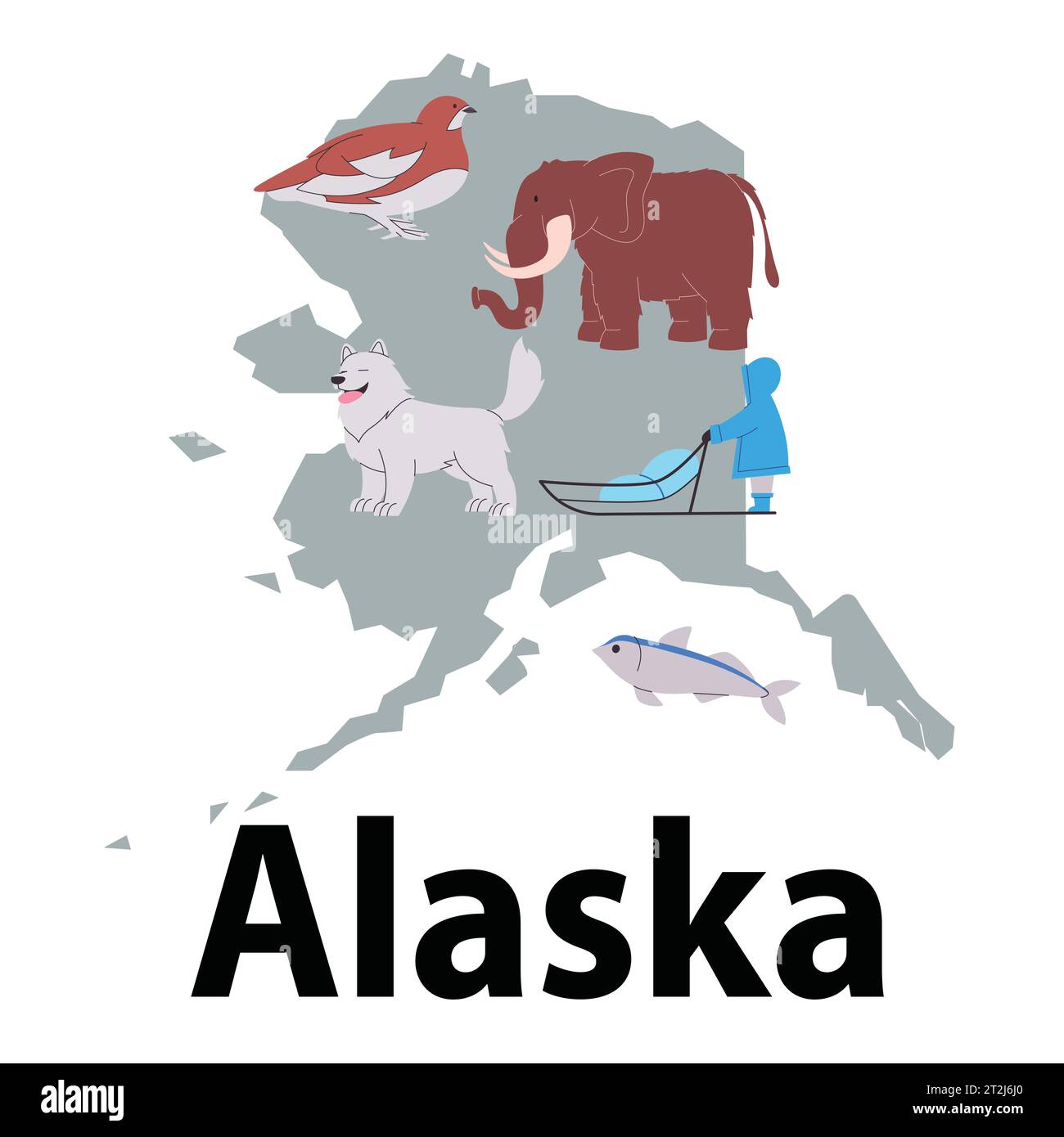 alaska map for kids