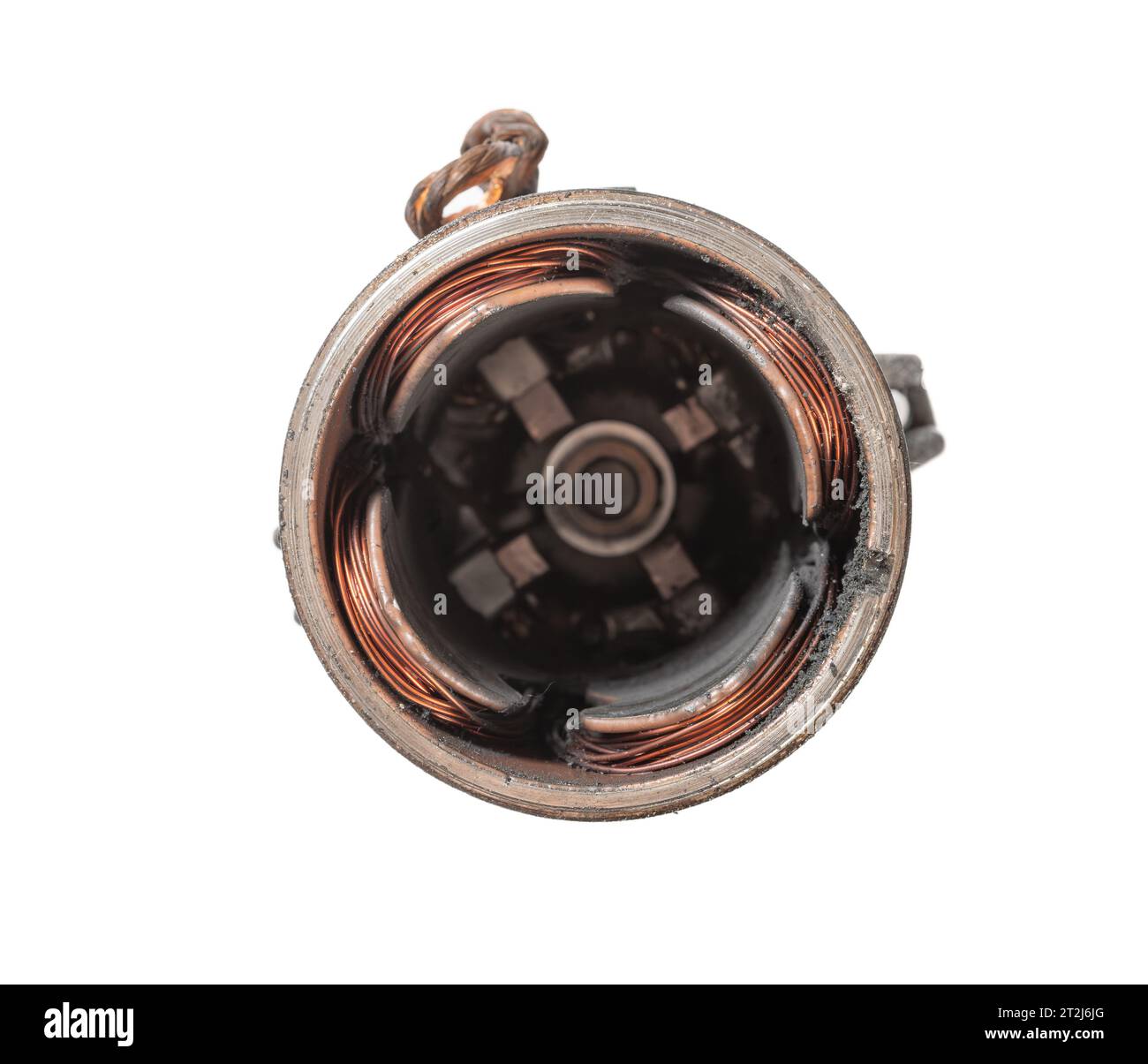 Top View Image Part top view machine part on a white background Stock Photo - Alamy