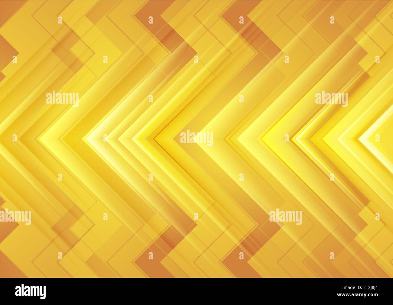 Abstract orange glossy arrows geometric tech background. Vector design Stock Vector