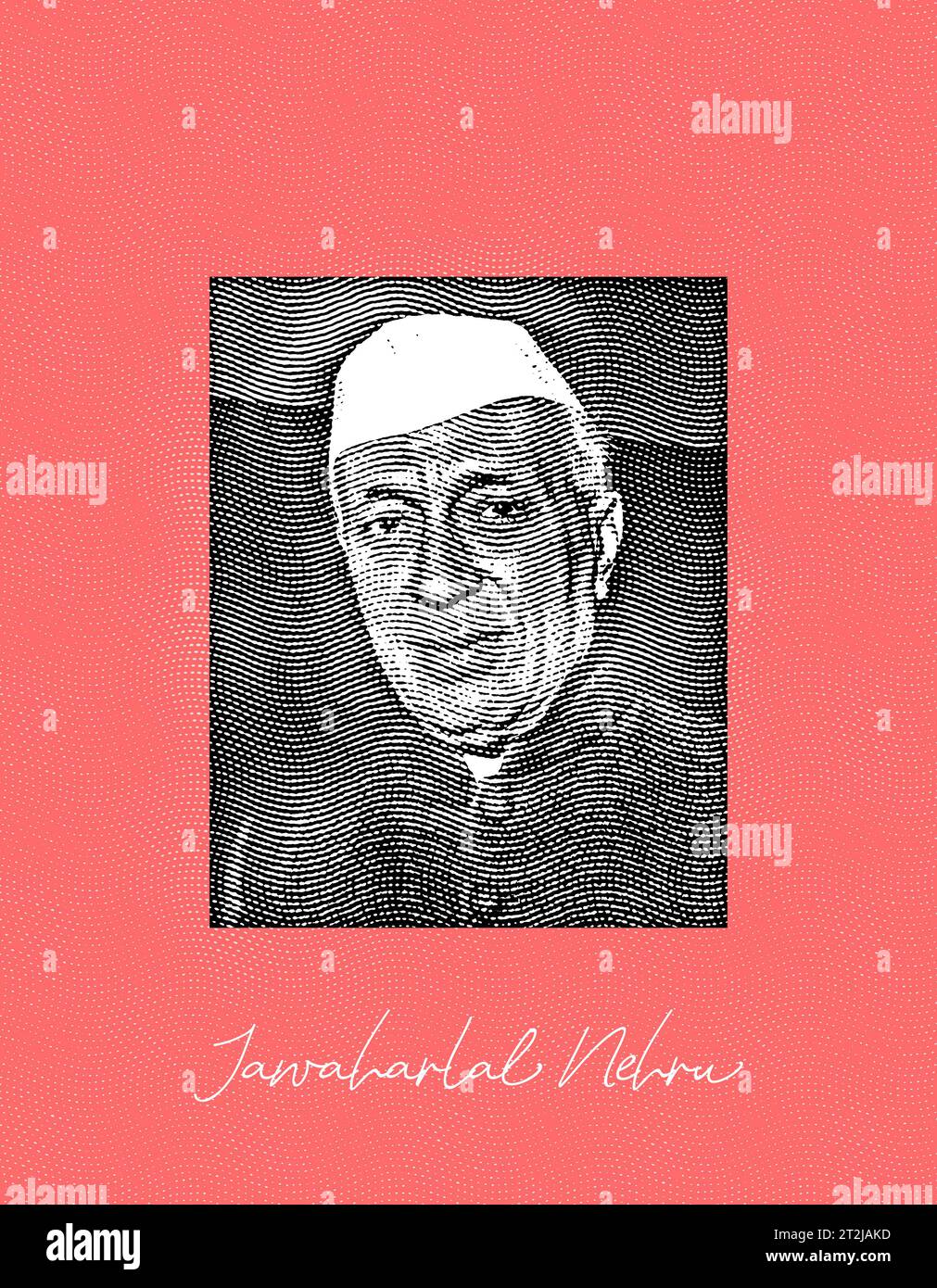 Jawaharlal Nehru poster background, for Jawaharlal Nehru day or children day, Chacha Nehru Jayanti, Indian famous figure Stock Photo