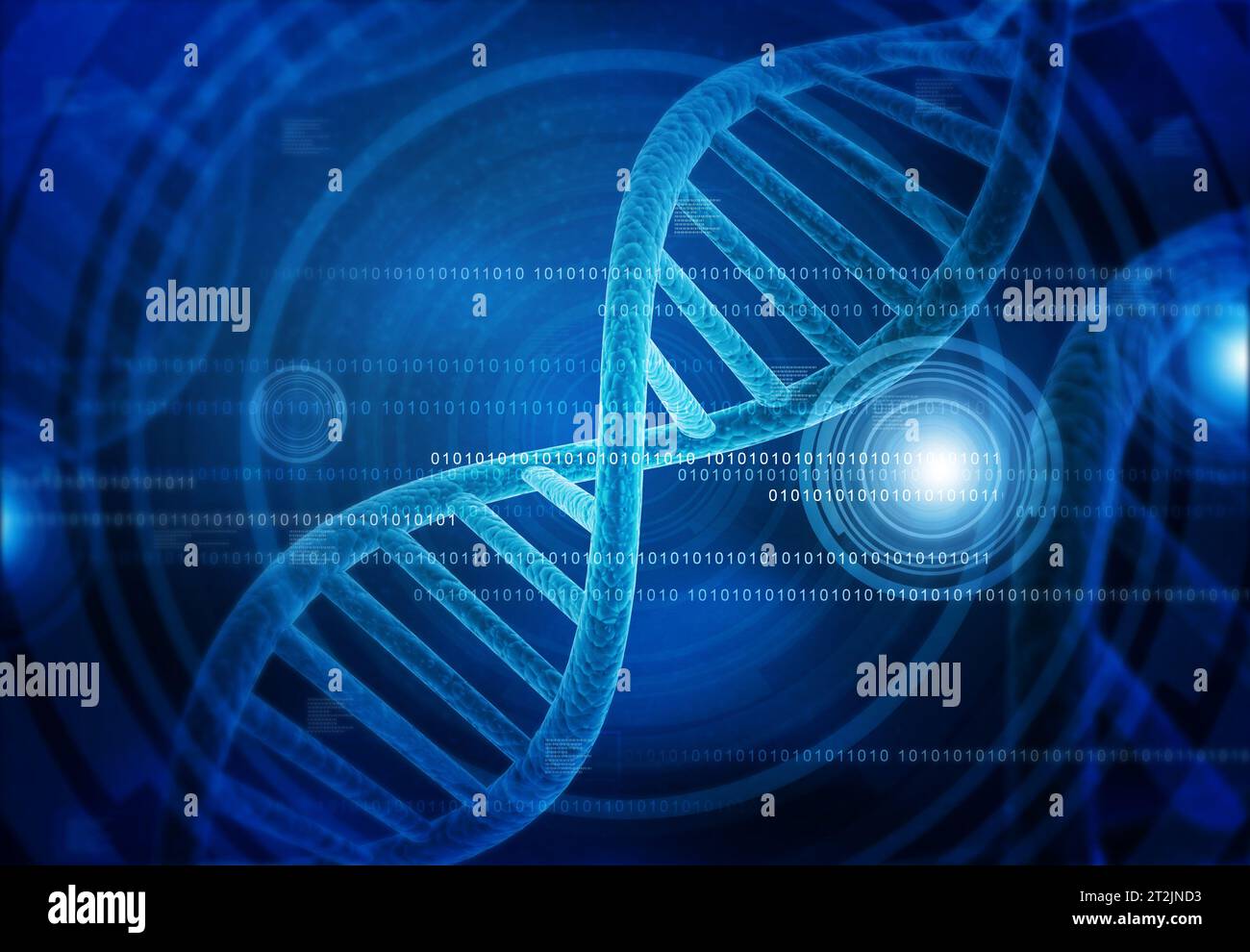 DNA with scientific background. 3d render Stock Photo - Alamy