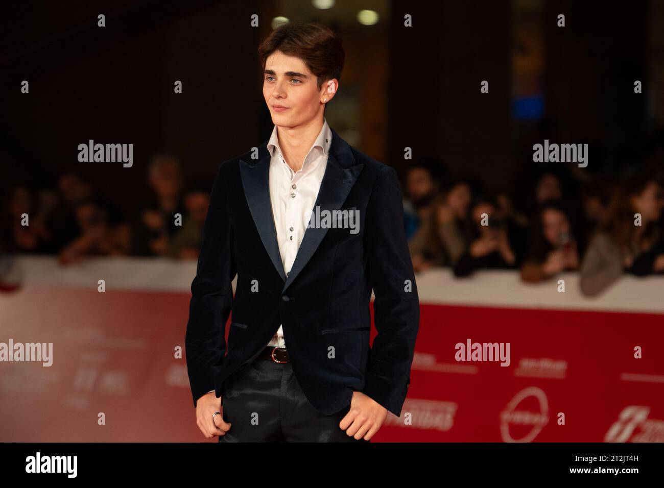 ROME, ITALY - OCTOBER 19: Andrea Arru attends a red carpet for the movie 'Diabolik Chi Sei?' during the 18th Rome Film Festival at Auditorium Parco Della Musica on October 19, 2023 in Rome, Italy. (Photo by Luca Carlino/NurPhoto) Credit: NurPhoto SRL/Alamy Live News Stock Photo