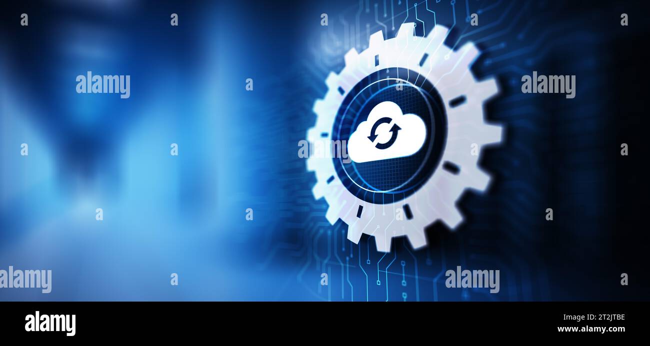 Cloud technology computing and data storage concept on virtual screen. Stock Photo