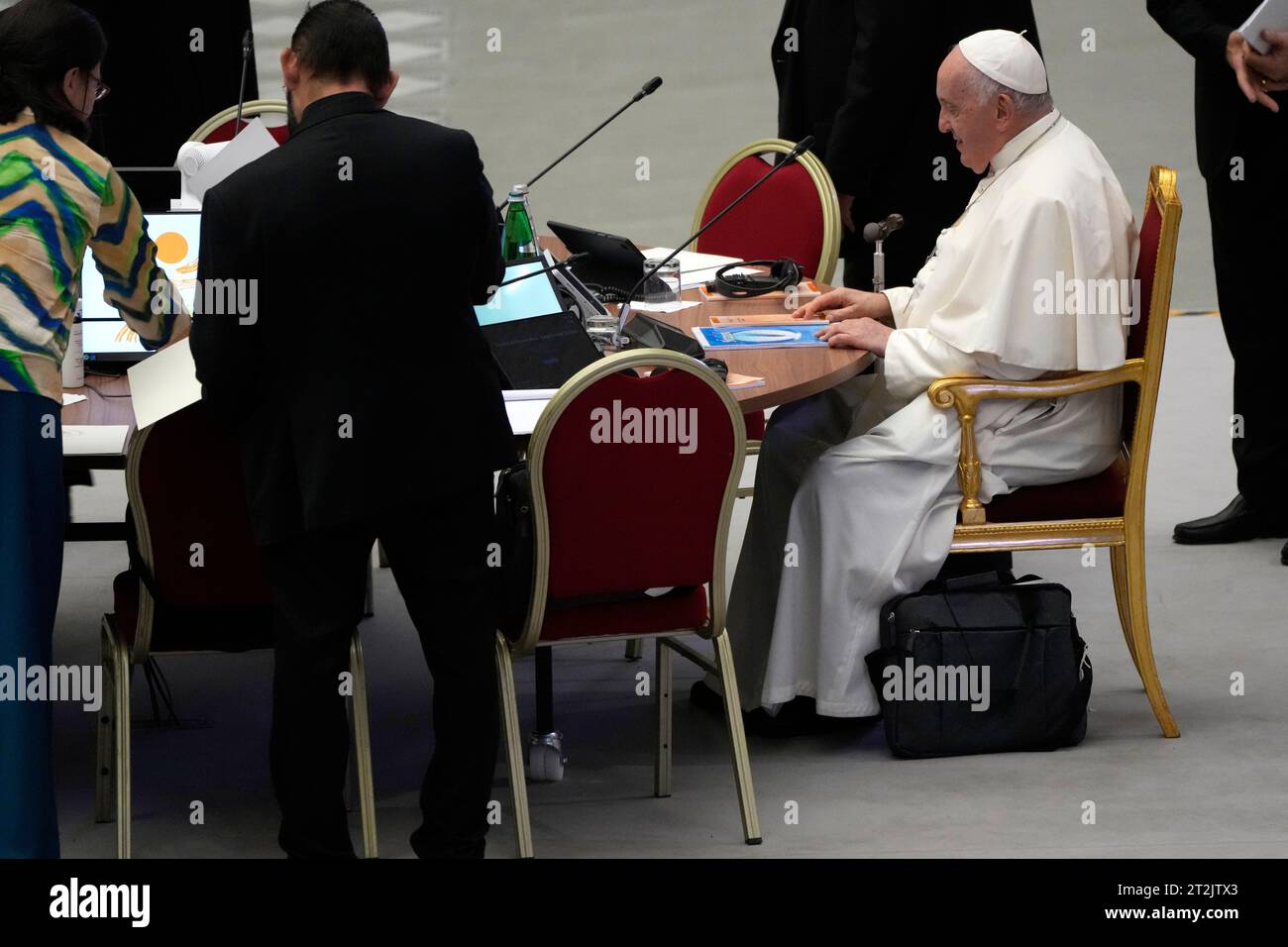 Assembly Pope's Pope Francis attends a session of the 16th general assembly of the ...