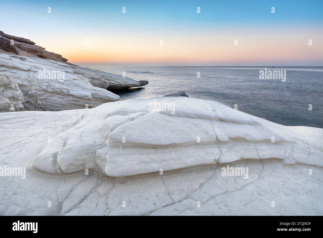 White Stones on sunrise, Monagroulli village, Limassol District of Cyprus Stock Photo