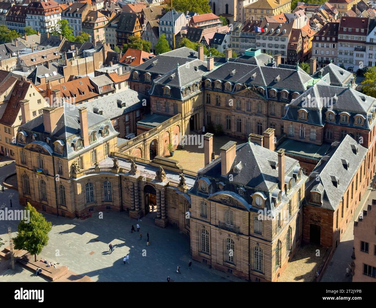 Palacio Rohan Aerial Perspective: The splendid Palais Rohan, centrally located in ...