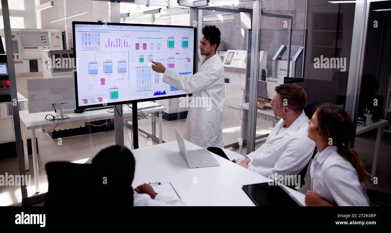Factory Software Research And Project Design Team Meeting Stock Photo