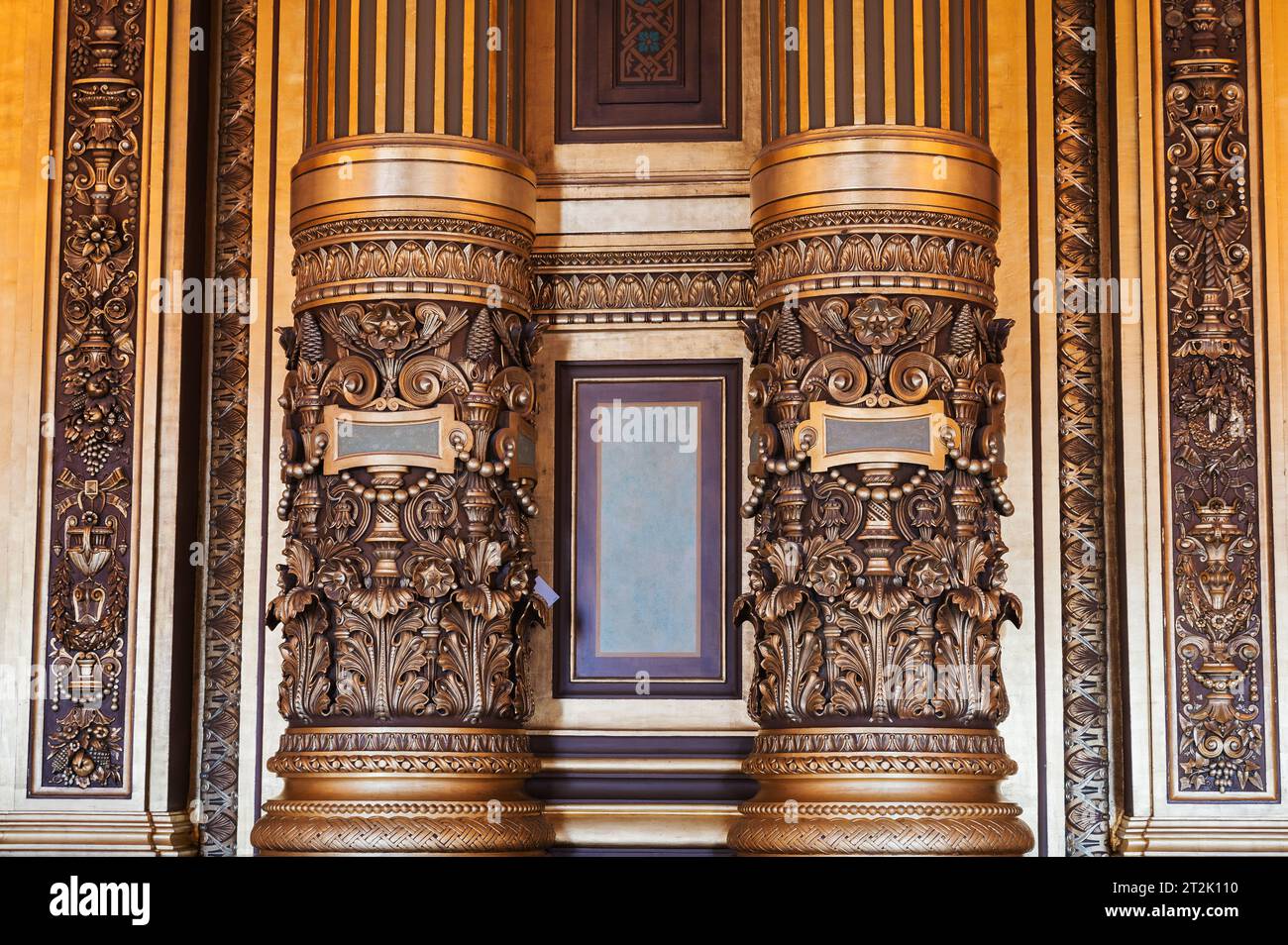 Paris, France - August 28 2022: Interior of Opera Garnier in Paris ...