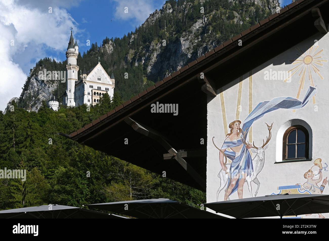 Neuschwanstein Castle in the Bavarian Allgäu near Füssen, Germany Stock Photo